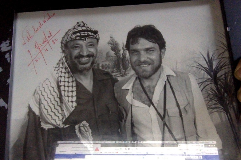 With PLO leader Yasser Arafat